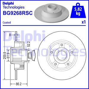 Delphi BG9268RSC - Гальмівний диск avtolavka.club