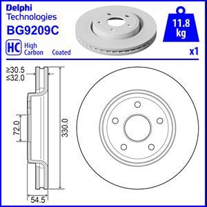 Delphi BG9209C - Гальмівний диск avtolavka.club