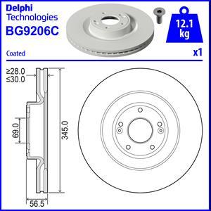 Delphi BG9206C - Гальмівний диск avtolavka.club