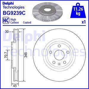 Delphi BG9239C - Гальмівний диск avtolavka.club