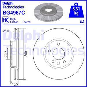 Delphi BG4967C-18B1 - Гальмівний диск avtolavka.club