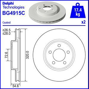 Delphi BG4915C - Гальмівний диск avtolavka.club