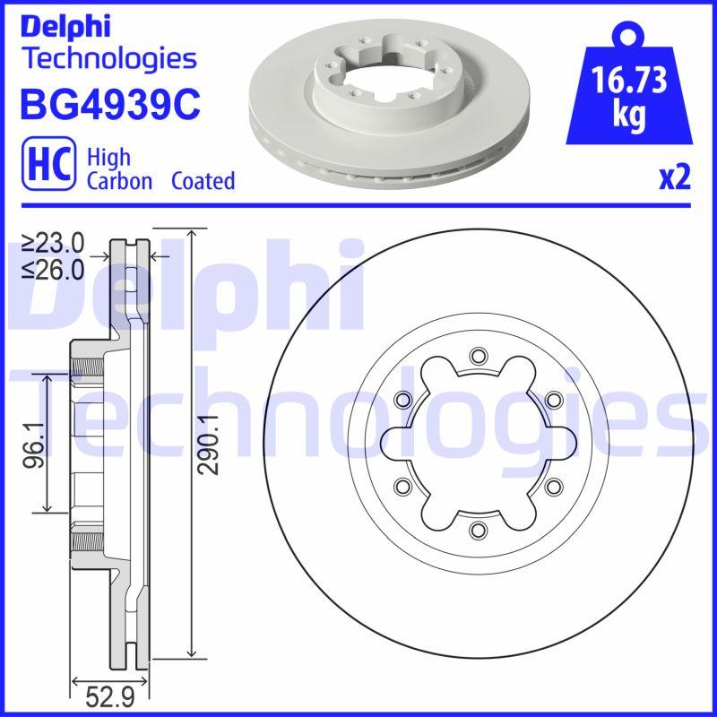 Delphi BG4939C - Гальмівний диск avtolavka.club