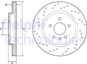 Delphi BG4923C - Гальмівний диск avtolavka.club