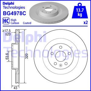 Delphi BG4978C - Гальмівний диск avtolavka.club