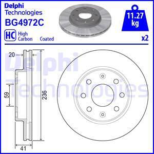 Delphi BG4972C-18B1 - Гальмівний диск avtolavka.club