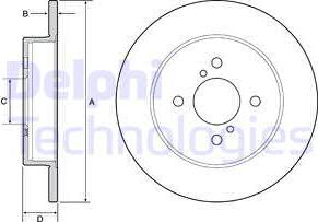 Delphi BG4539 - Гальмівний диск avtolavka.club