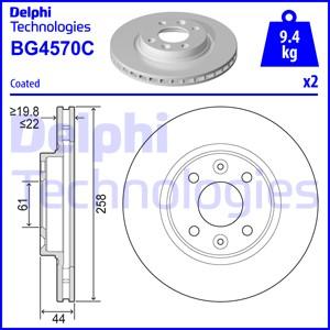 Delphi BG4570C-18B1 - Гальмівний диск avtolavka.club