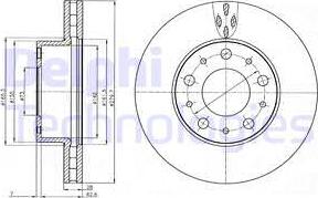 Delphi BG4059 - Гальмівний диск avtolavka.club