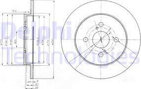 Delphi BG4055 - Гальмівний диск avtolavka.club