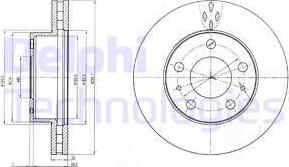 Delphi BG4060 - Гальмівний диск avtolavka.club