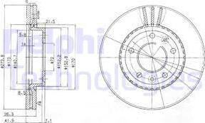 Delphi BG4015 - Гальмівний диск avtolavka.club