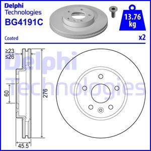 Delphi BG4191C-18B1 - Гальмівний диск avtolavka.club