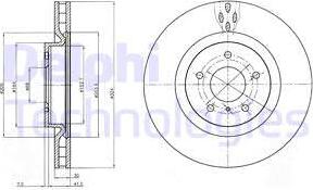 Delphi BG4162 - Гальмівний диск avtolavka.club