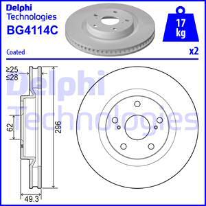 Delphi BG4114C-18B1 - Гальмівний диск avtolavka.club