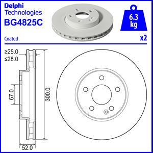Delphi BG4825C - Гальмівний диск avtolavka.club