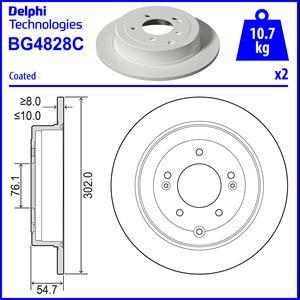 Delphi BG4828C - Гальмівний диск avtolavka.club