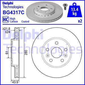 Delphi BG4317C - Гальмівний диск avtolavka.club