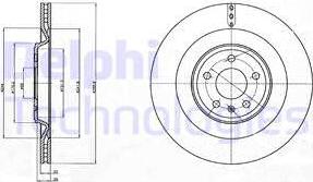 Delphi BG4387 - Гальмівний диск avtolavka.club