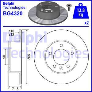Delphi BG4320 - Гальмівний диск avtolavka.club