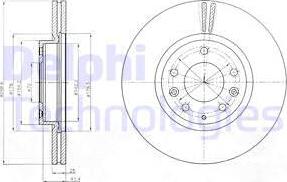 Delphi BG4255 - Гальмівний диск avtolavka.club