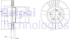 Blue Print ADH243102C - Гальмівний диск avtolavka.club