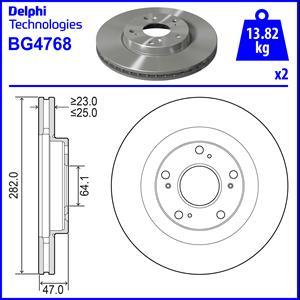 Delphi BG4768 - Гальмівний диск avtolavka.club