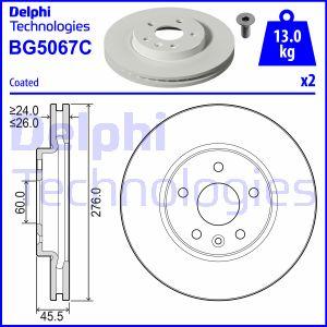 Delphi BG5067C - Гальмівний диск avtolavka.club