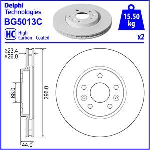 Delphi BG5013C - Гальмівний диск avtolavka.club