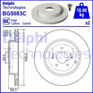 Delphi BG5083C - Гальмівний диск avtolavka.club