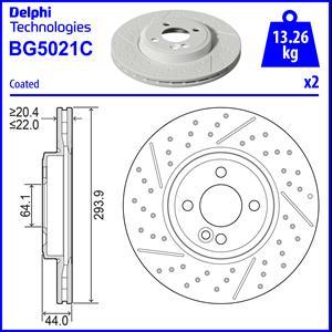 Delphi BG5021C - Гальмівний диск avtolavka.club