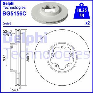 Delphi BG5156C - Гальмівний диск avtolavka.club