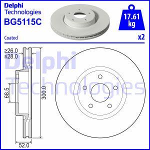 Delphi BG5115C - Гальмівний диск avtolavka.club