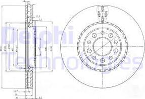 Delphi BG3993 - Гальмівний диск avtolavka.club