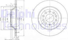 Delphi BG3956 - Гальмівний диск avtolavka.club