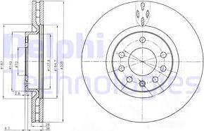 Delphi BG3963 - Гальмівний диск avtolavka.club