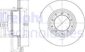 Delphi BG3982C - Гальмівний диск avtolavka.club