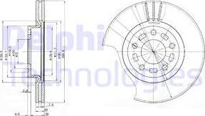 Delphi BG3928 - Гальмівний диск avtolavka.club