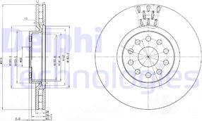 Delphi BG3497 - Гальмівний диск avtolavka.club