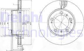 Delphi BG3409 - Гальмівний диск avtolavka.club