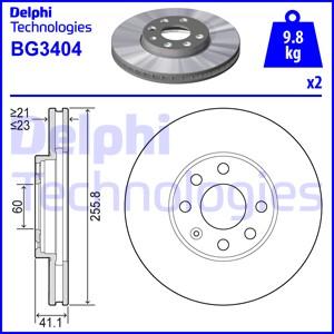 Delphi BG3404 - Гальмівний диск avtolavka.club