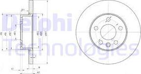 Delphi BG3415 - Гальмівний диск avtolavka.club