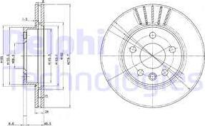 Delphi BG3417 - Гальмівний диск avtolavka.club