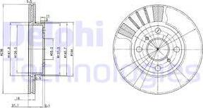 Delphi BG3424 - Гальмівний диск avtolavka.club