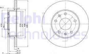 Delphi BG3426 - Гальмівний диск avtolavka.club