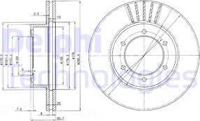 Delphi BG3423 - Гальмівний диск avtolavka.club