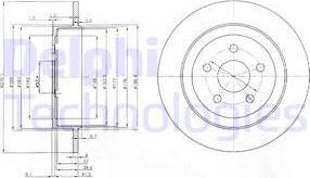 Delphi BG3593 - Гальмівний диск avtolavka.club