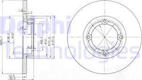 Delphi BG3551 - Гальмівний диск avtolavka.club