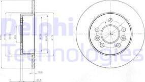 Delphi BG3552 - Гальмівний диск avtolavka.club