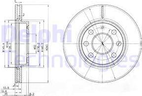 Delphi BG3568 - Гальмівний диск avtolavka.club